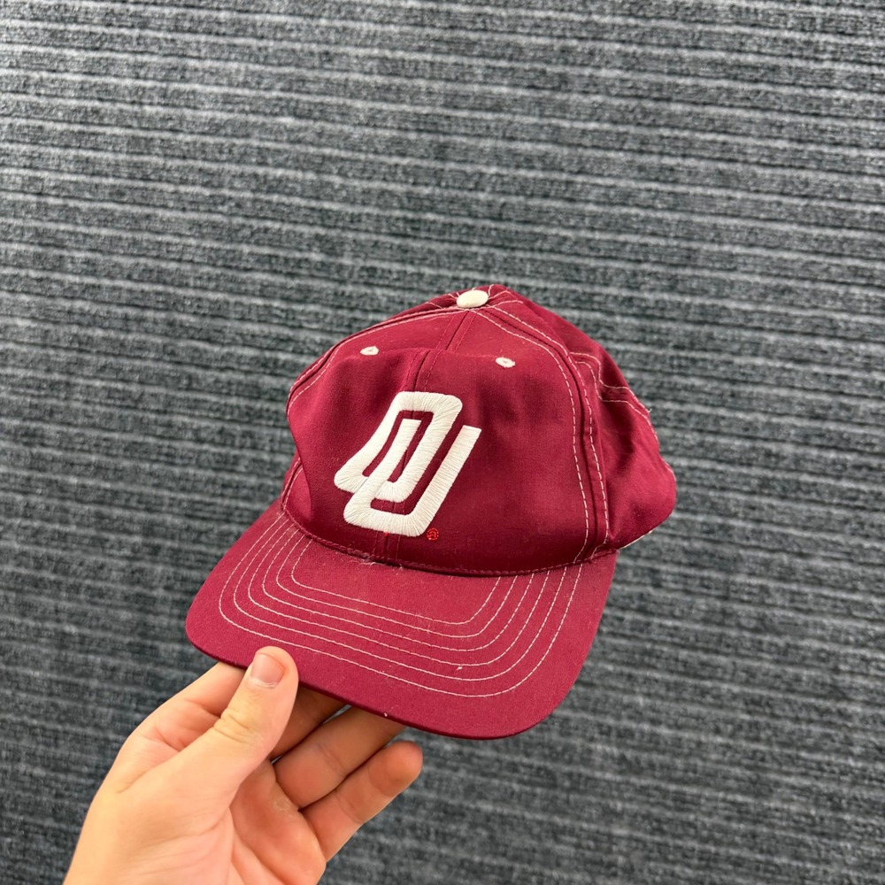 Vintage 90s Annco Oklahoma Sooners Hat Mens OSFA Maroon NCAA Embroidered Cap